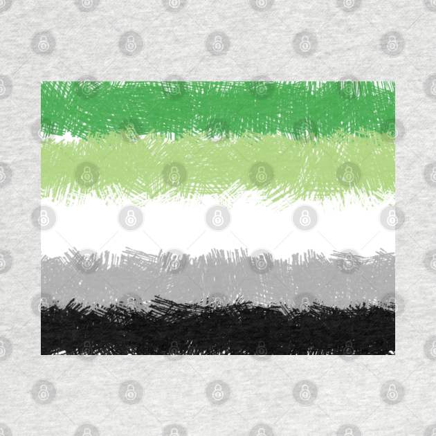 Aromantic Flag Crosshatch Design by PurposelyDesigned